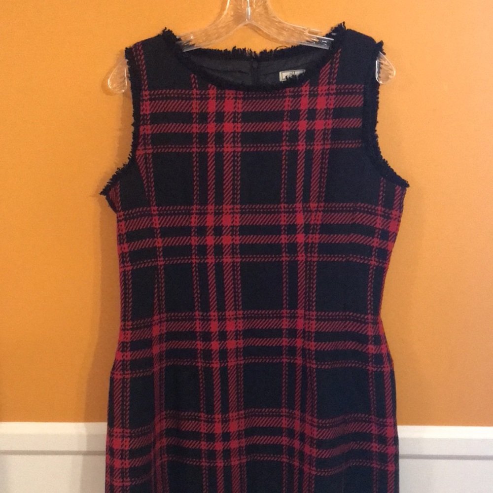 Red Plaid Dress By Mishmash